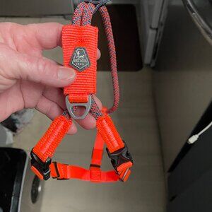 Arcadia Trail Dog Rope Harness Orange Blue Size Med